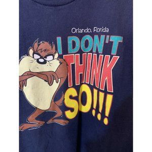 Vtg 2000 Orlando Florida TAZ I Don’t Think SO! Men’s Sz XL T Shirt Sherry’s Best